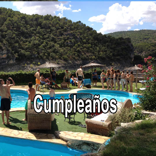 espacios para cumpleaños con actividades, piscina y pantano